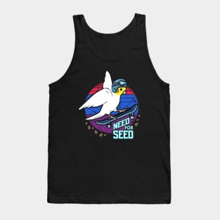 Need for Seed Skater white cockatiel Tank Top